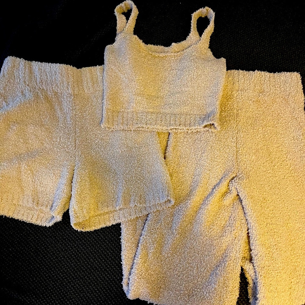 Skims Cozy Lounge Pants Shorts Tank set S/M